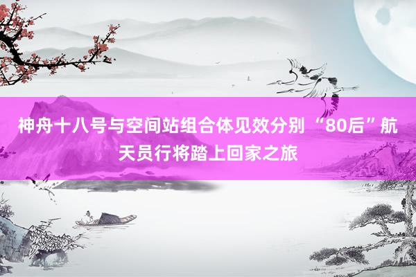 神舟十八号与空间站组合体见效分别 “80后”航天员行将踏上回家之旅