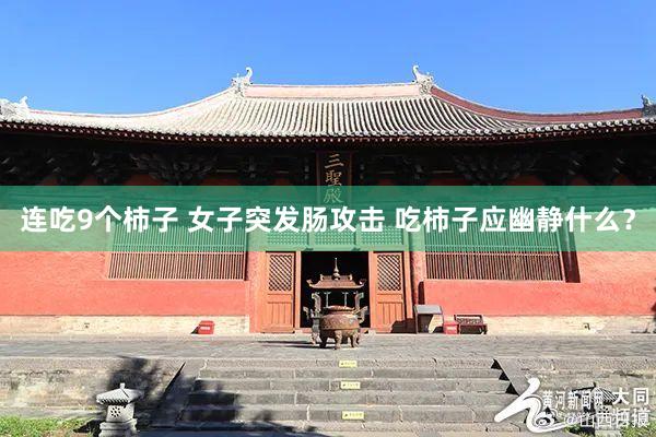 连吃9个柿子 女子突发肠攻击 吃柿子应幽静什么？