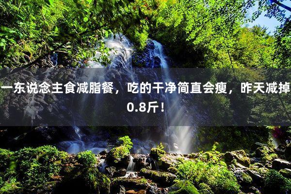 一东说念主食减脂餐，吃的干净简直会瘦，昨天减掉0.8斤！
